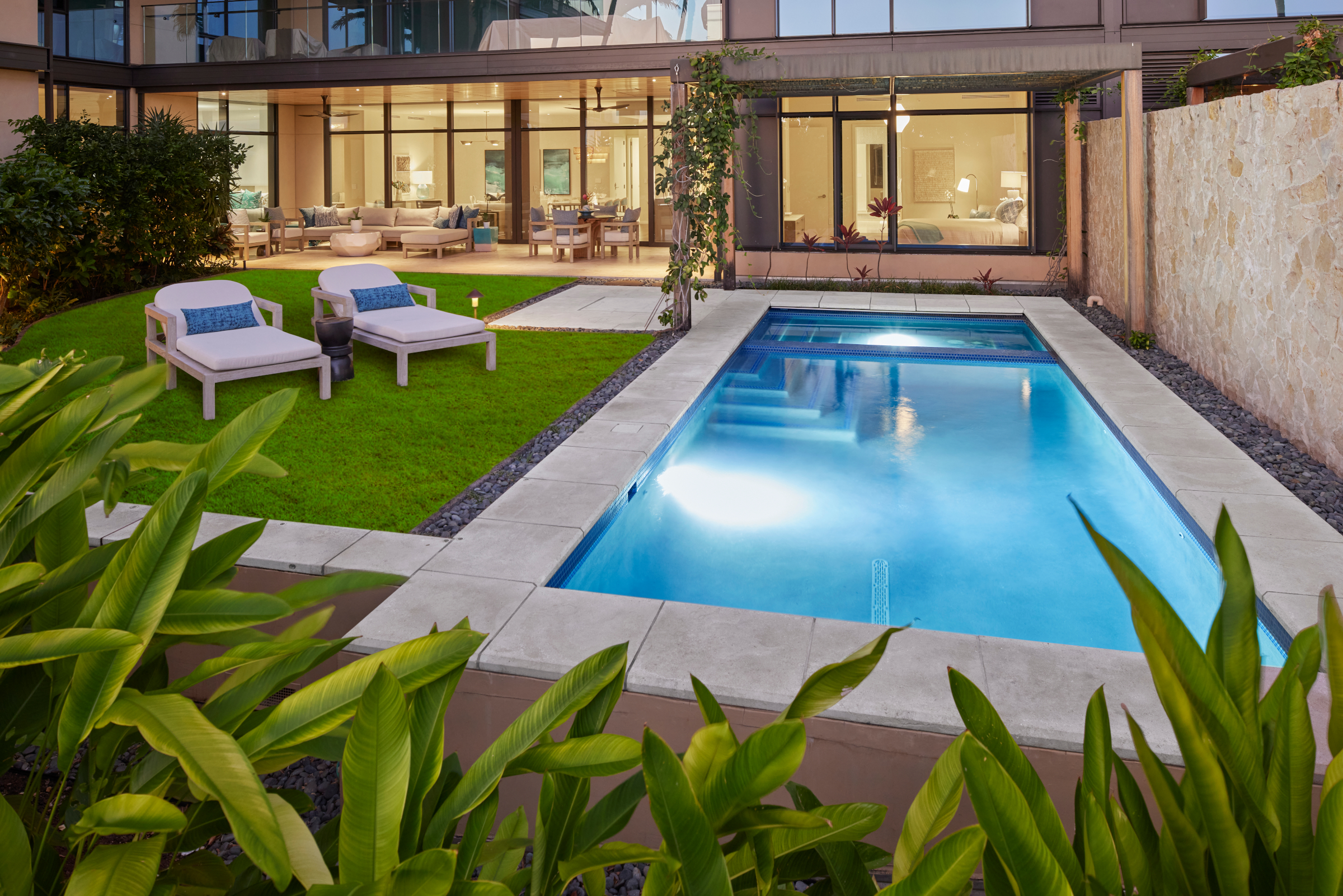 Professional Hawaiian Interior Design Services, Park Lane Condos, Honolulu, Hawaii, by Henderson Design Group Sample Design 1